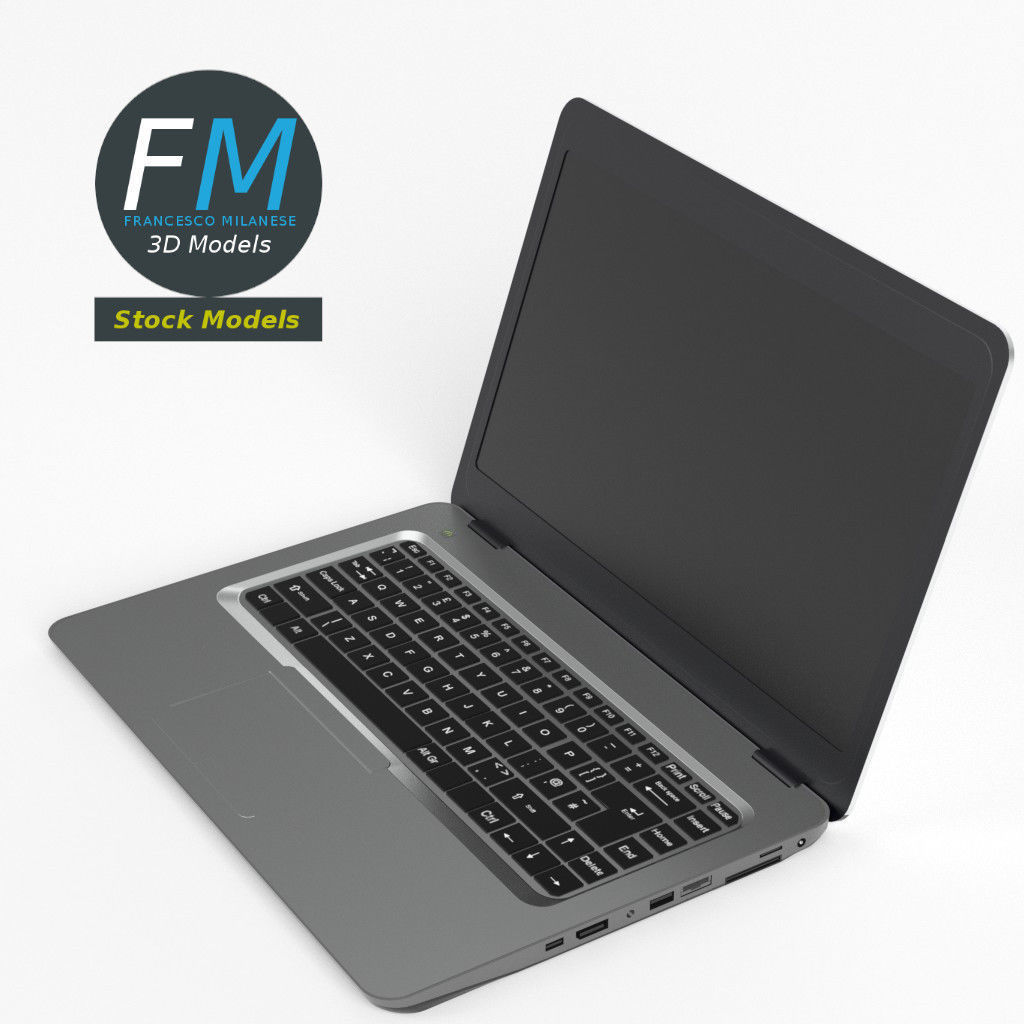 Laptop computer 3D model_2