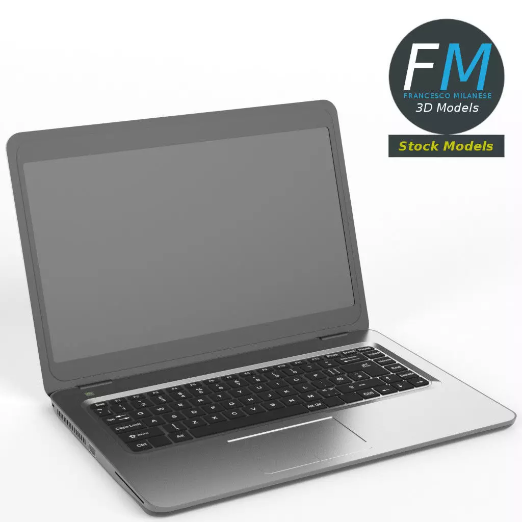 Laptop computer 3D model_0