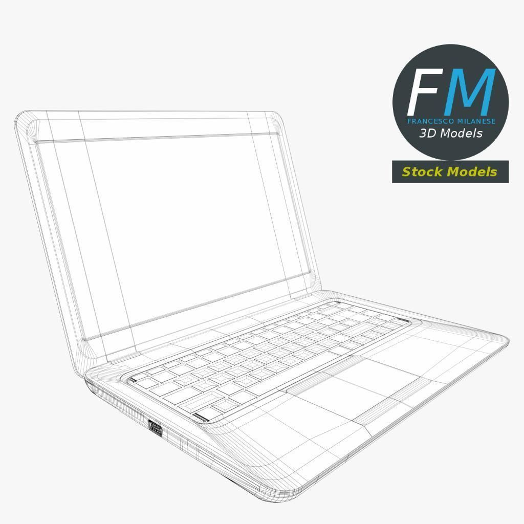 Laptop computer 3D model_7