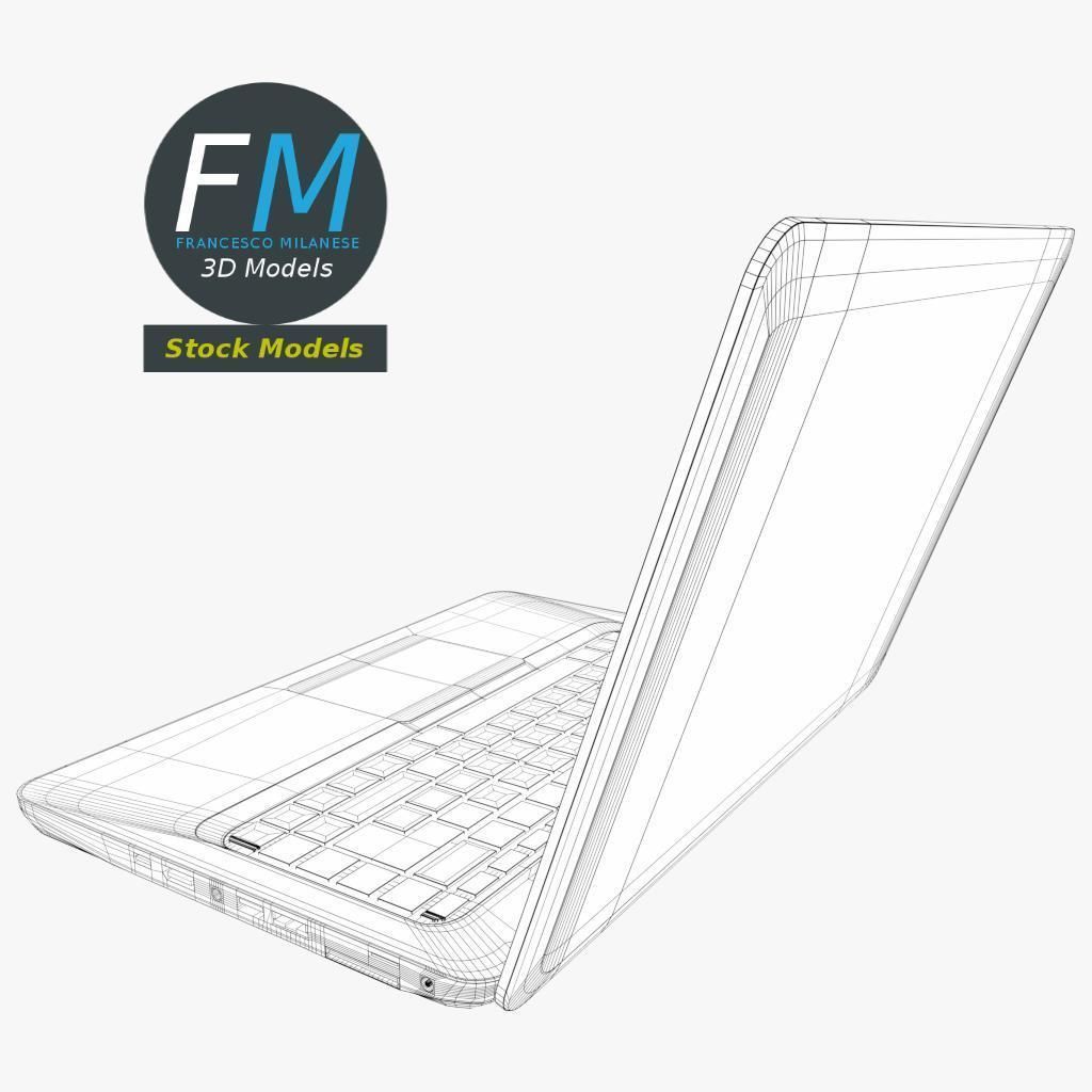 Laptop computer 3D model_8