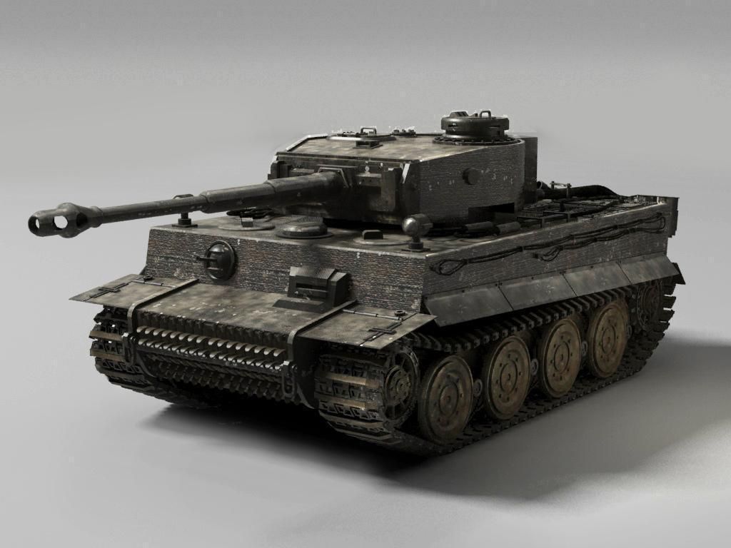 German Tiger Tank Free 3D model_2