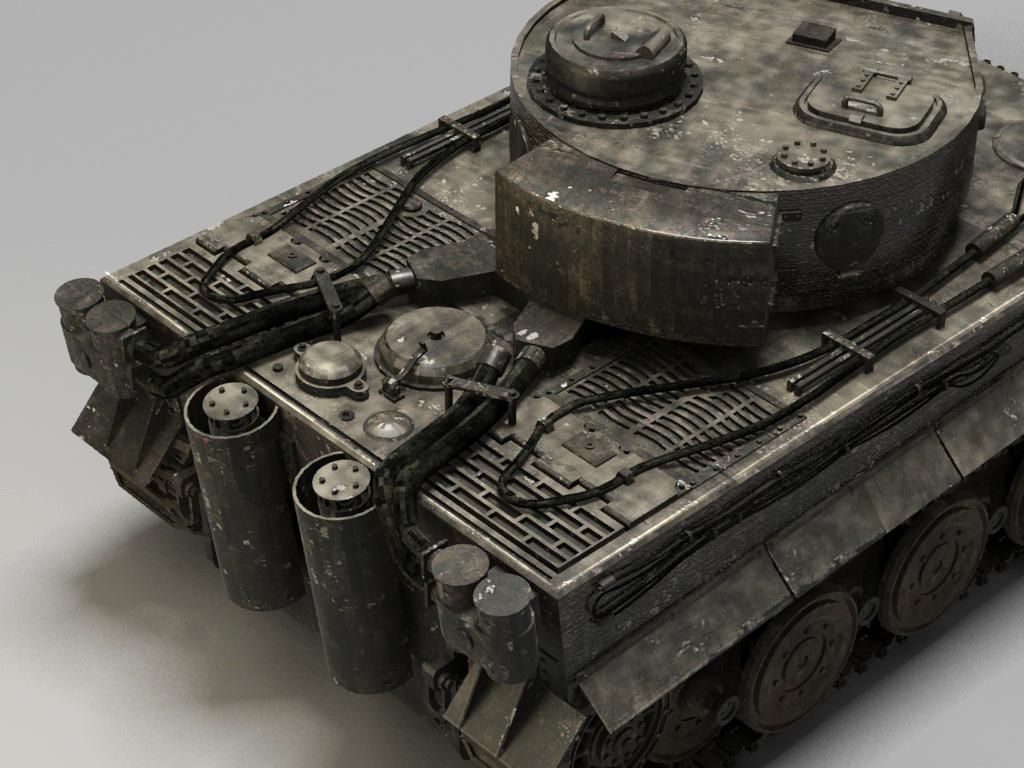 German Tiger Tank Free 3D model_5