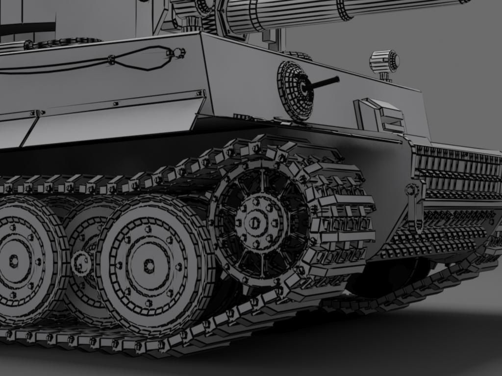 German Tiger Tank Free 3D model_8