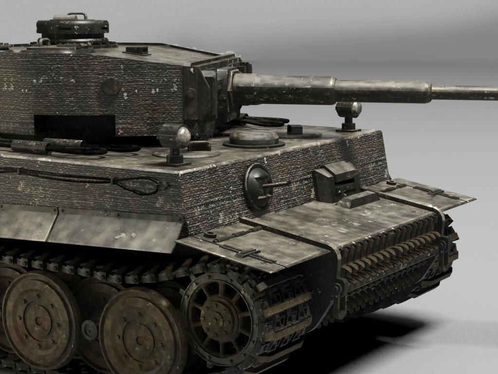 German Tiger Tank Free 3D model_1