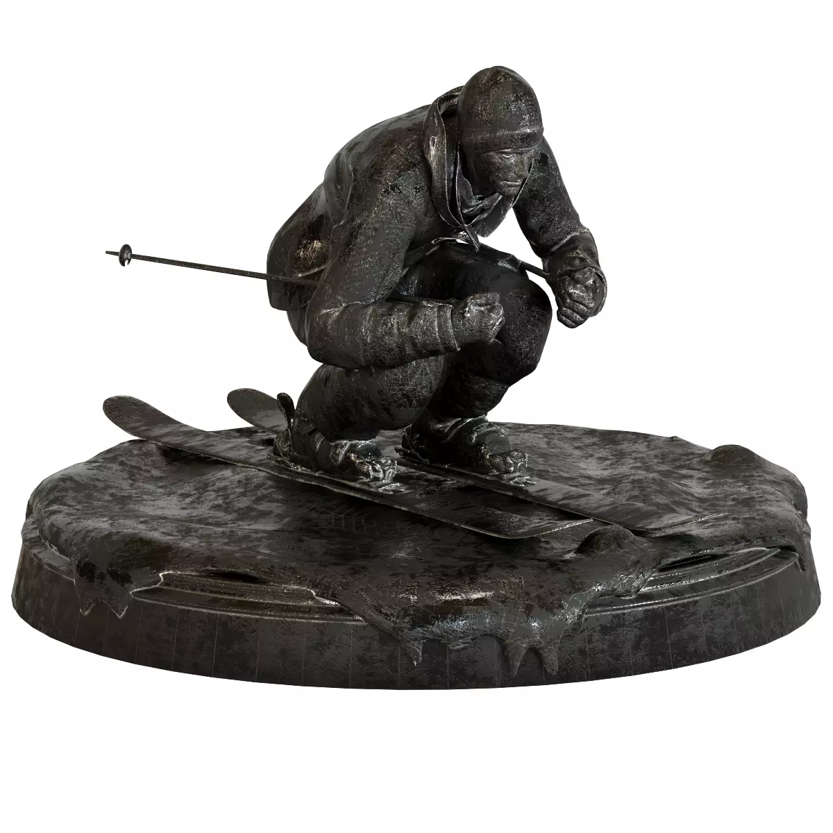 Skier Figurine 3D model