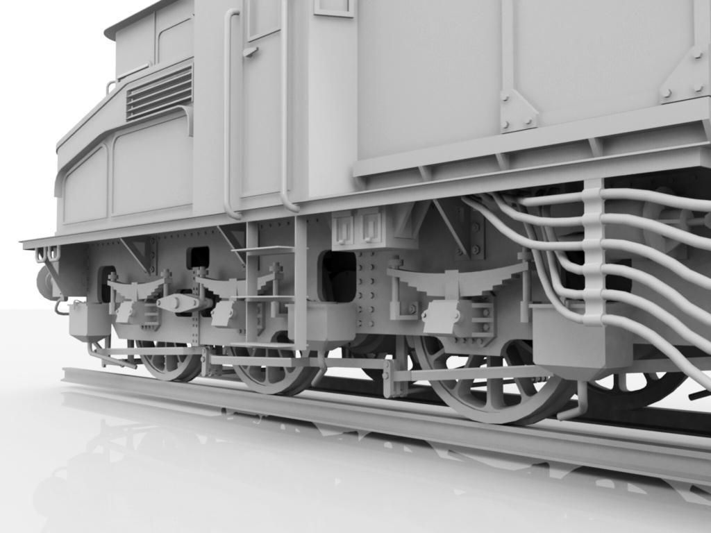 Prussian E92 Electric Locomotive Free 3D model_8
