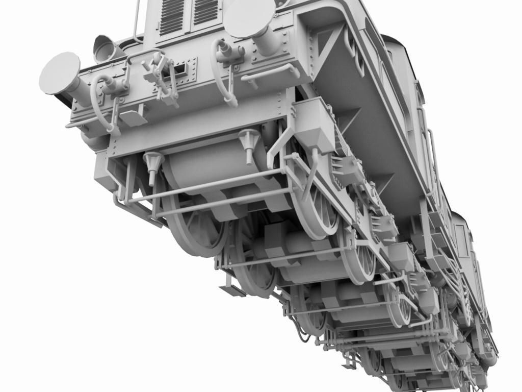 Prussian E92 Electric Locomotive Free 3D model_9