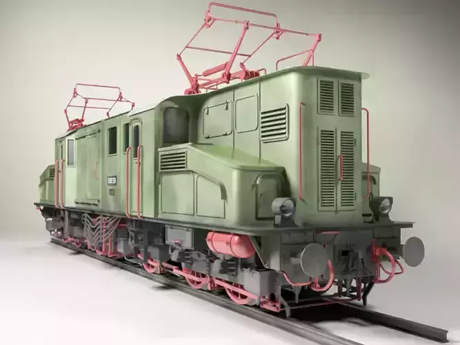 Prussian E92 Electric Locomotive Free 3D model