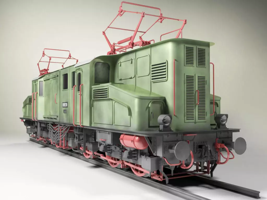 Prussian E92 Electric Locomotive Free 3D model_0