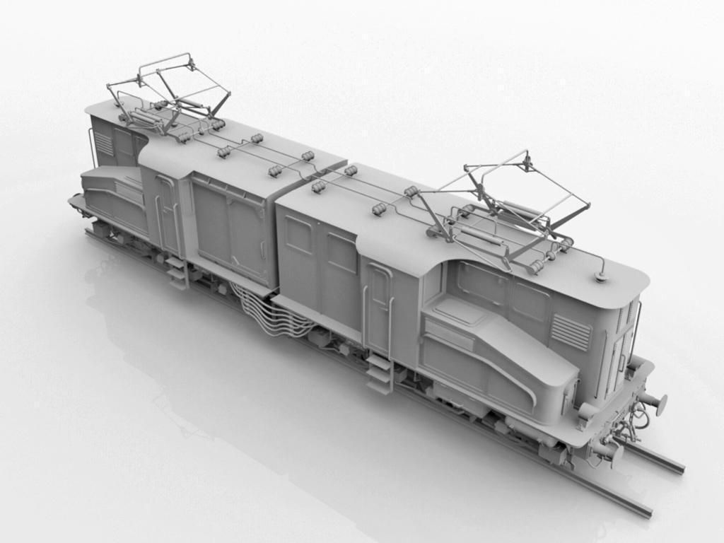 Prussian E92 Electric Locomotive Free 3D model_7