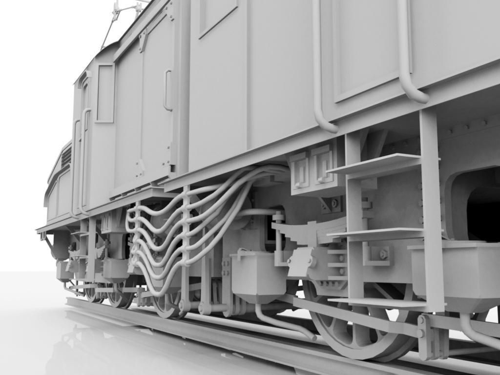 Prussian E92 Electric Locomotive Free 3D model_6