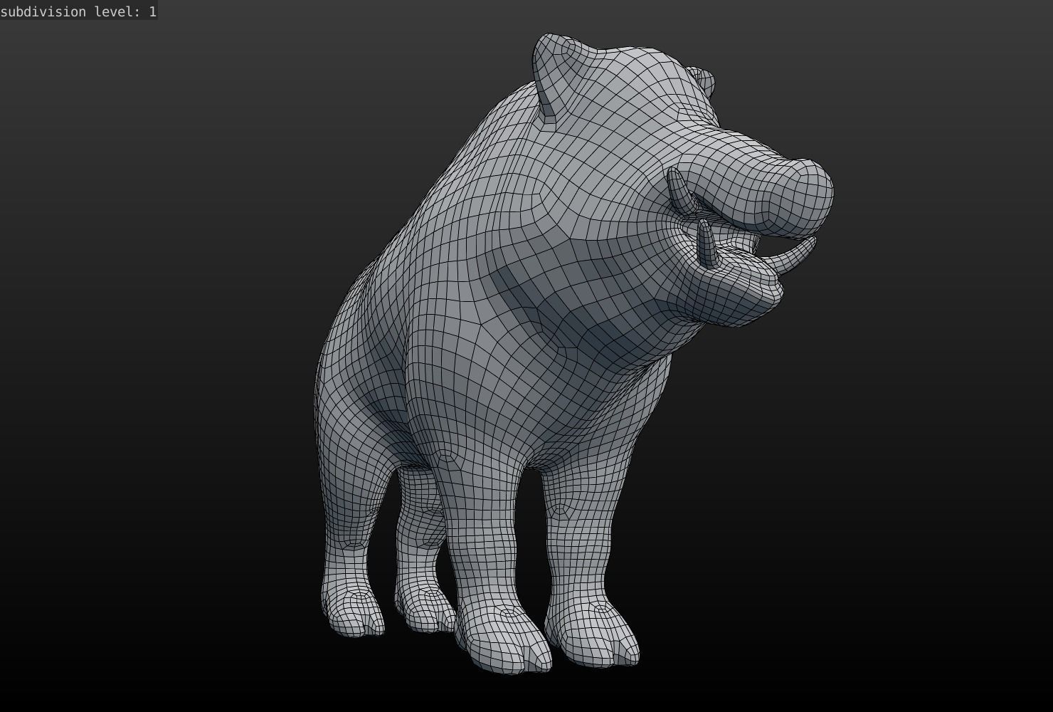 Wild Boar Low-poly Low-poly 3D model_16