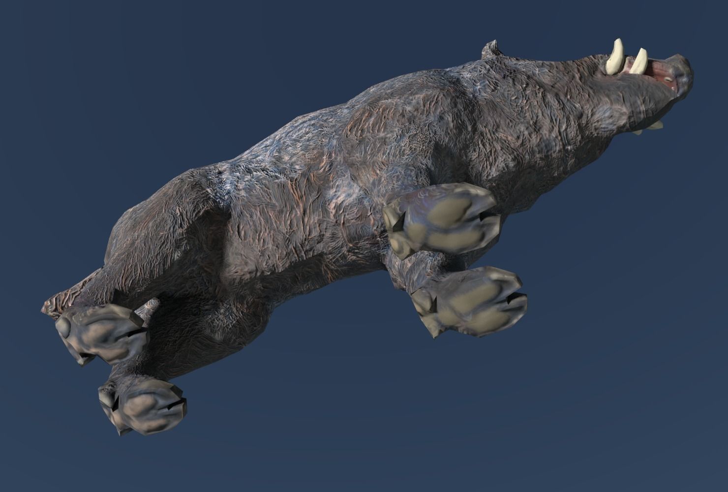 Wild Boar Low-poly Low-poly 3D model_10