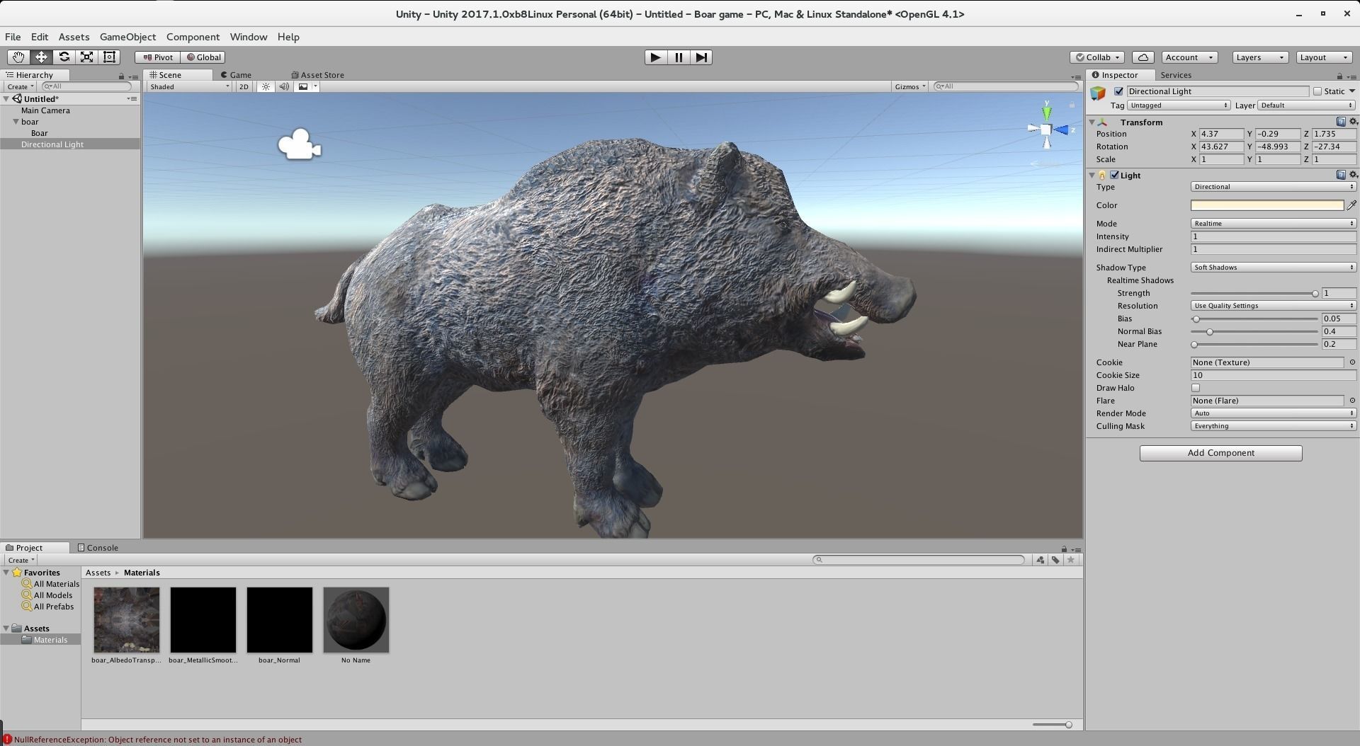 Wild Boar Low-poly Low-poly 3D model_11