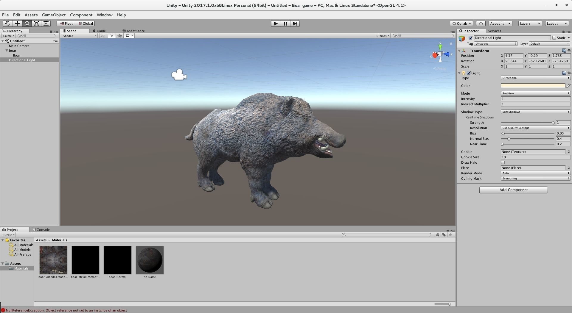 Wild Boar Low-poly Low-poly 3D model_12