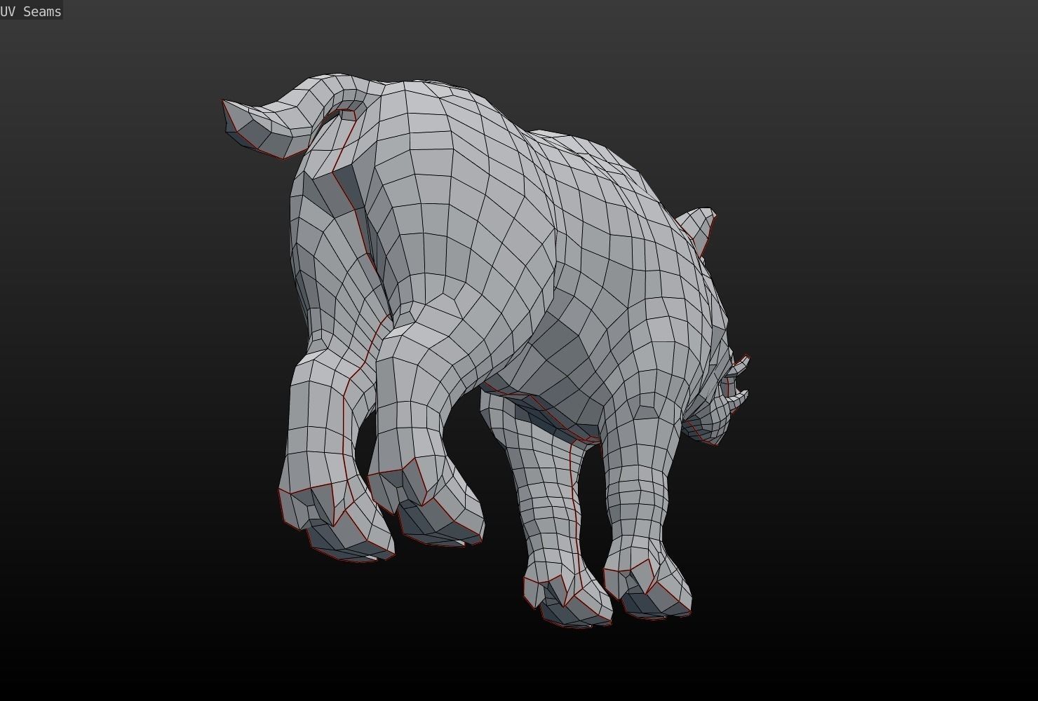 Wild Boar Low-poly Low-poly 3D model_19