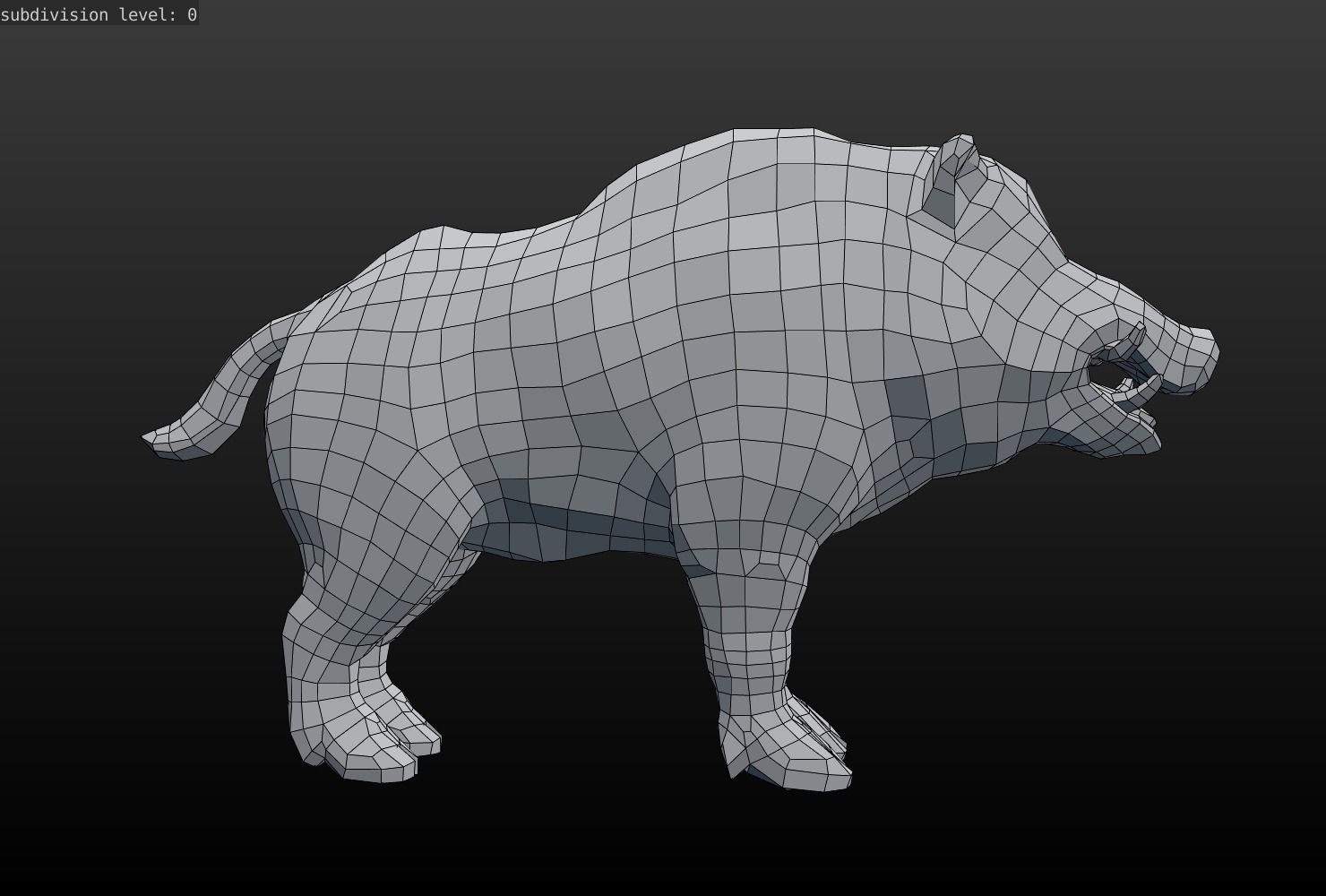 Wild Boar Low-poly Low-poly 3D model_13