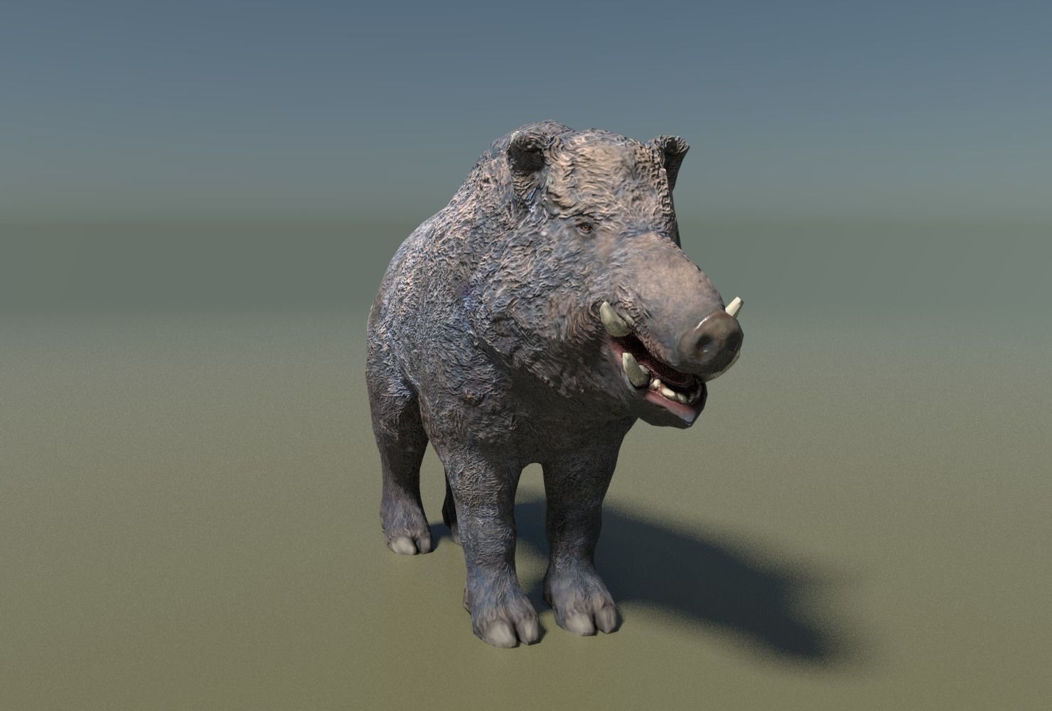 Wild Boar Low-poly Low-poly 3D model_5