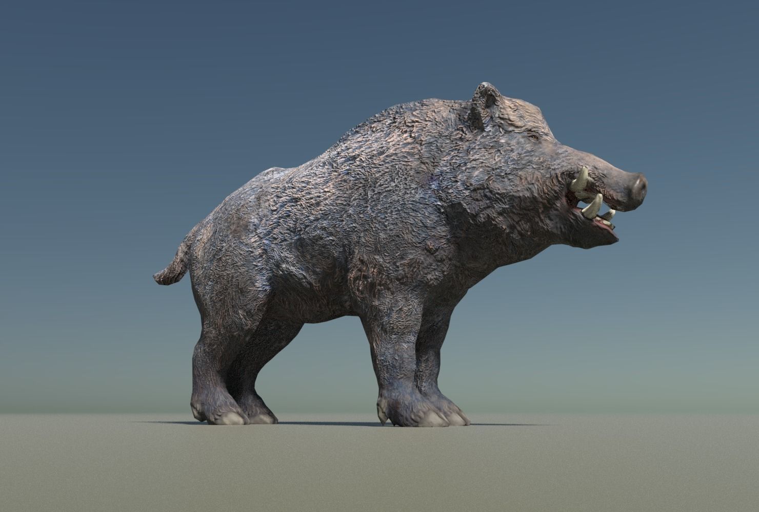 Wild Boar Low-poly Low-poly 3D model_2