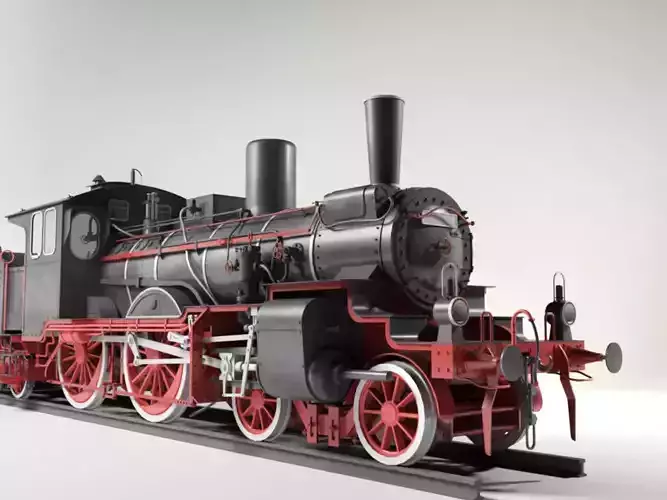Prussian P4 BR36 Steam Locomotive 3D model