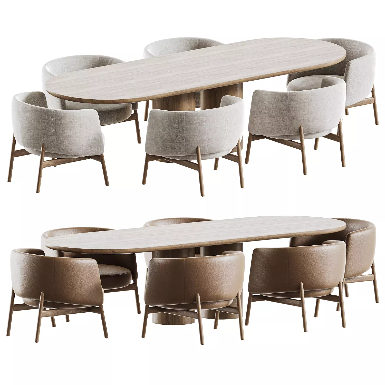 Dining set 7 3D model