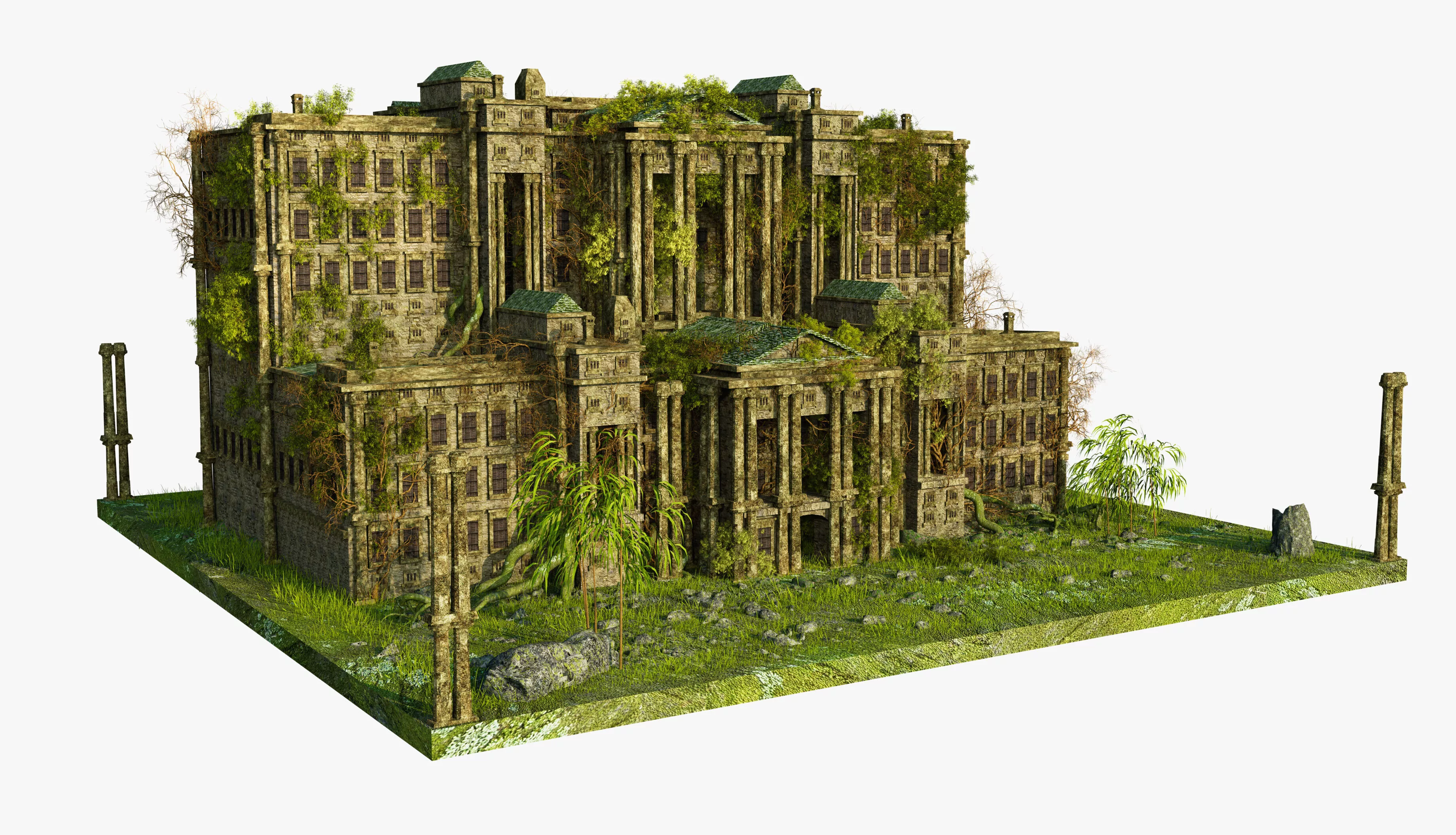 Fantasy Lost Castle 3D model