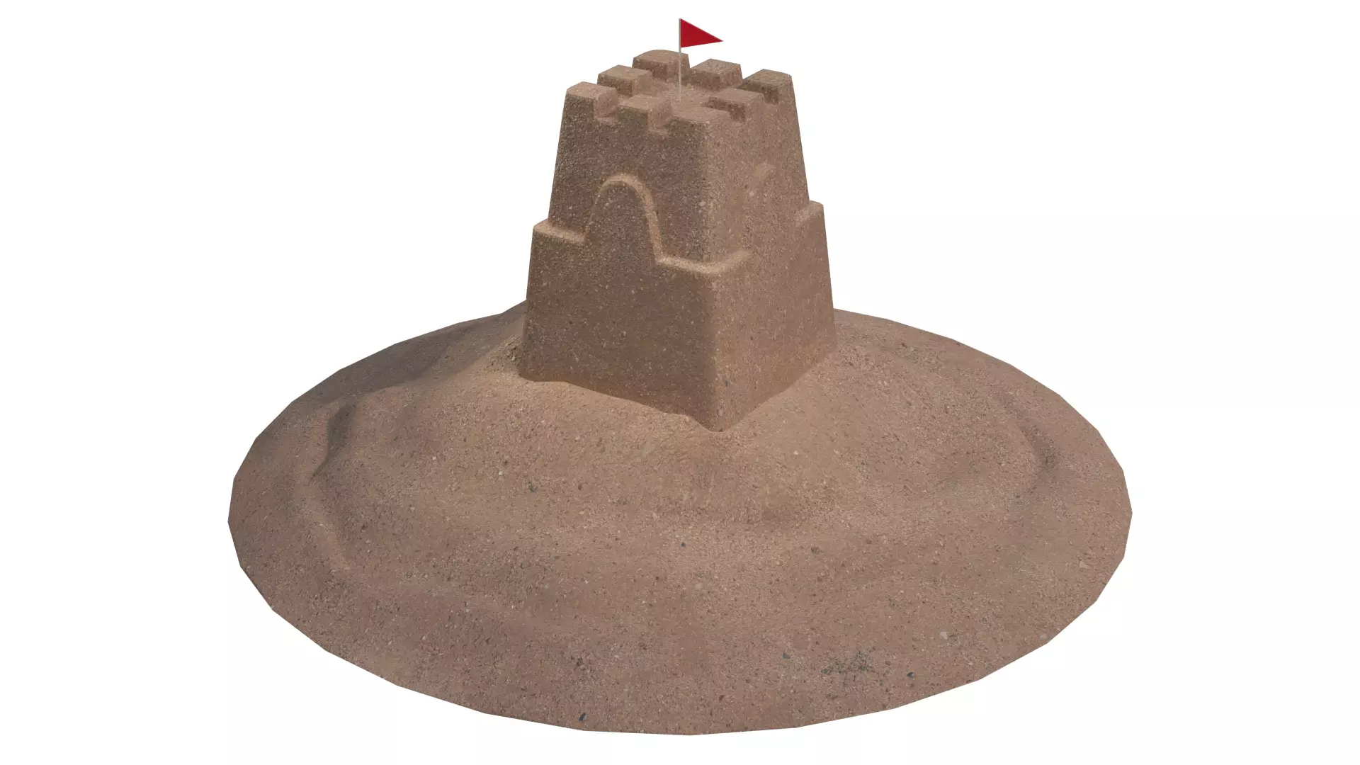 Sandcastle Low-poly 3D model