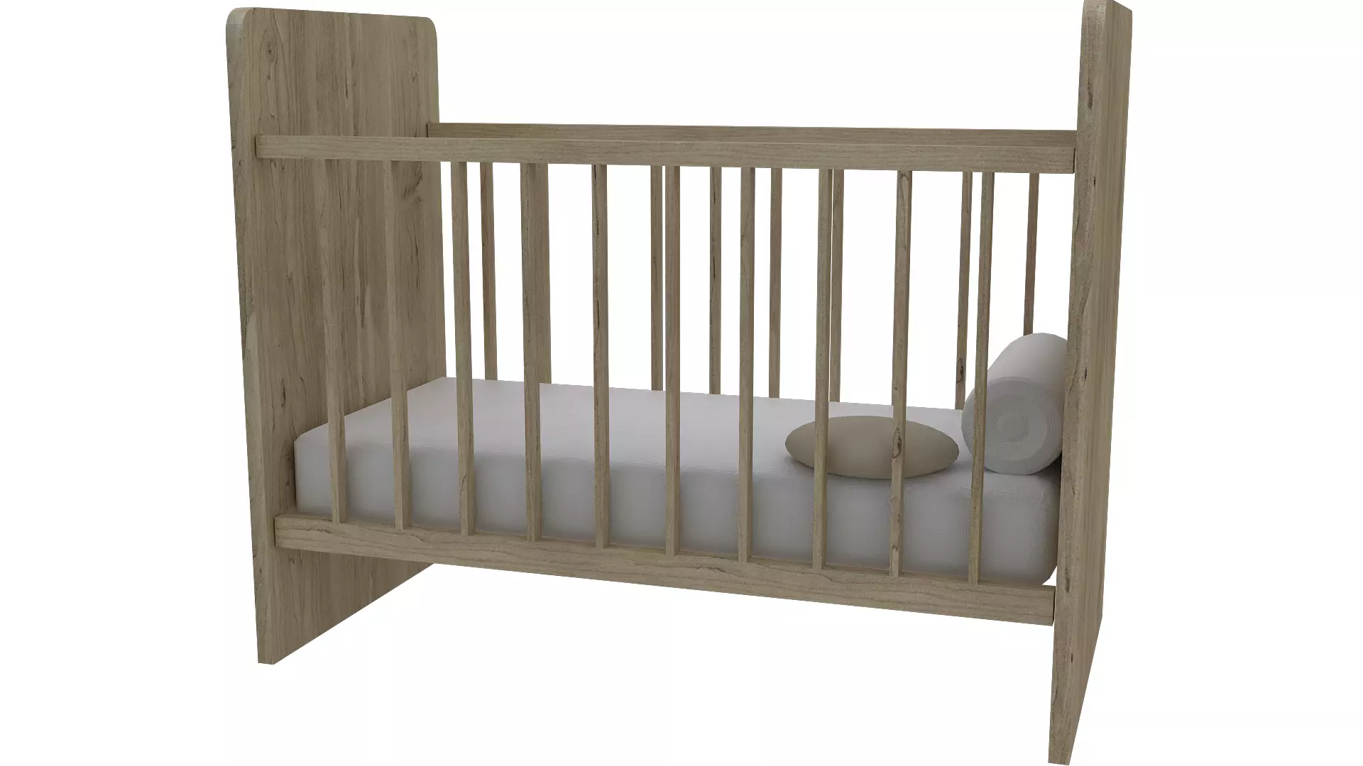 wooden cradle 3D model