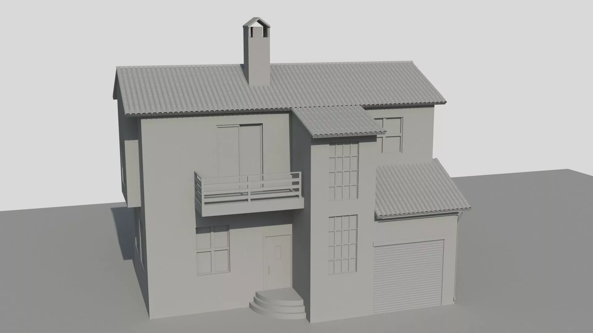 Modern-house 3D Model Free 3D model