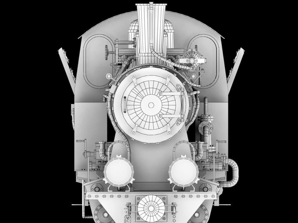 Py-27 Steam Locomotive 3D model_11
