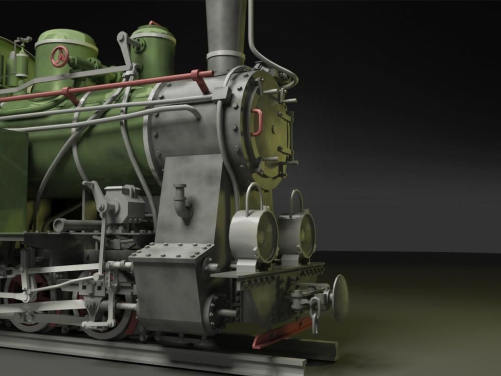 Py-27 Steam Locomotive 3D model_4