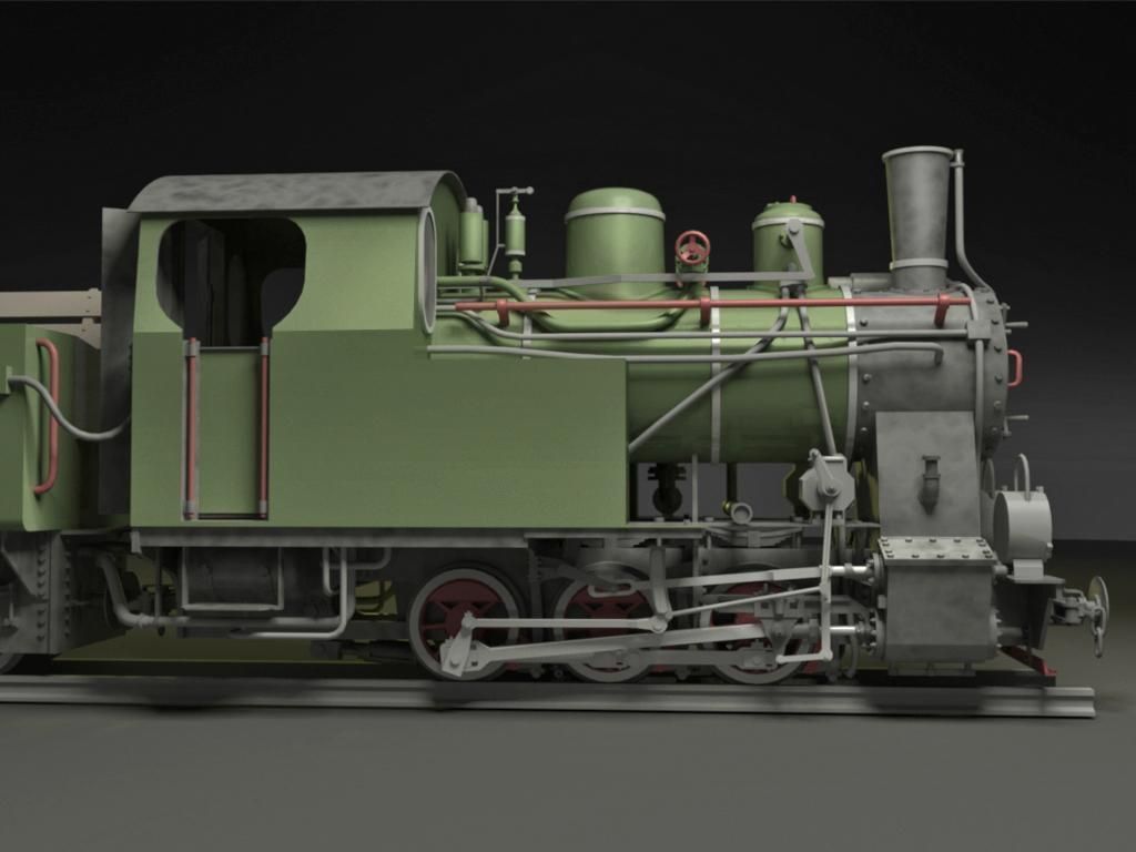Py-27 Steam Locomotive 3D model_5