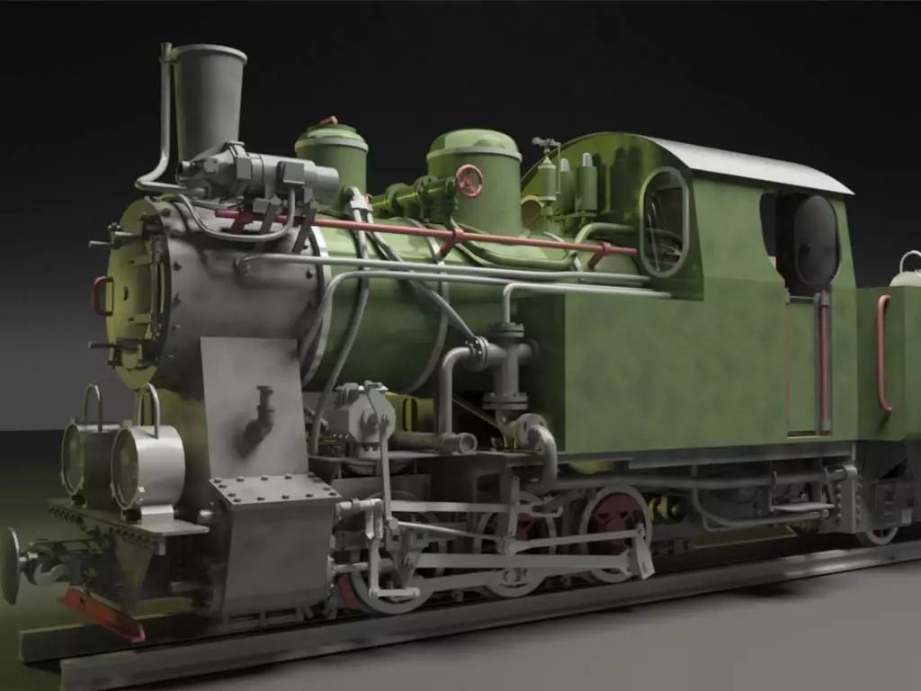 Py-27 Steam Locomotive 3D model_0