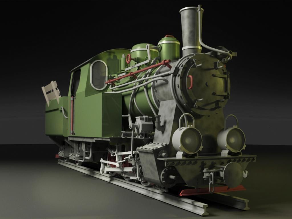 Py-27 Steam Locomotive 3D model_3
