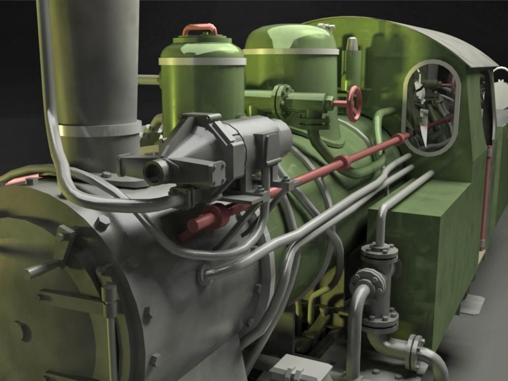 Py-27 Steam Locomotive 3D model_1