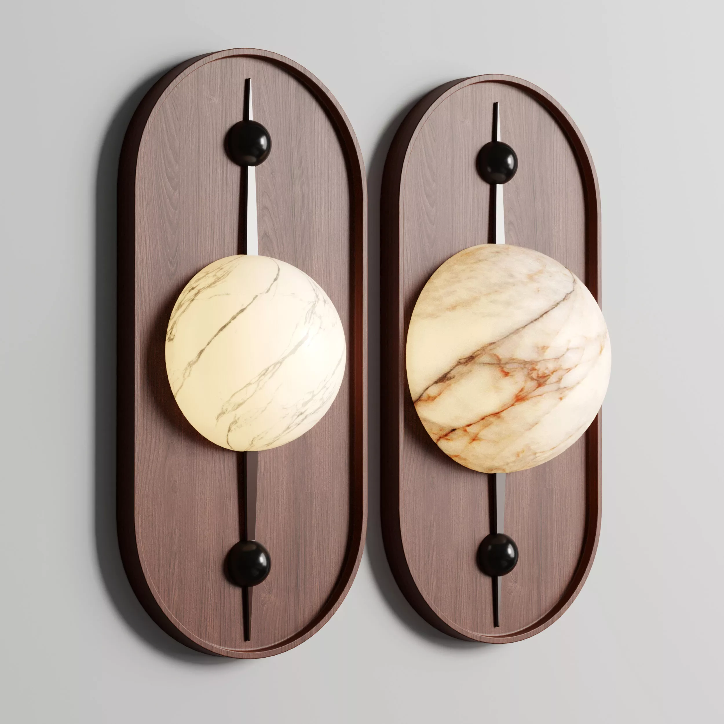 Bezel Wall Lamp Low-poly 3D model