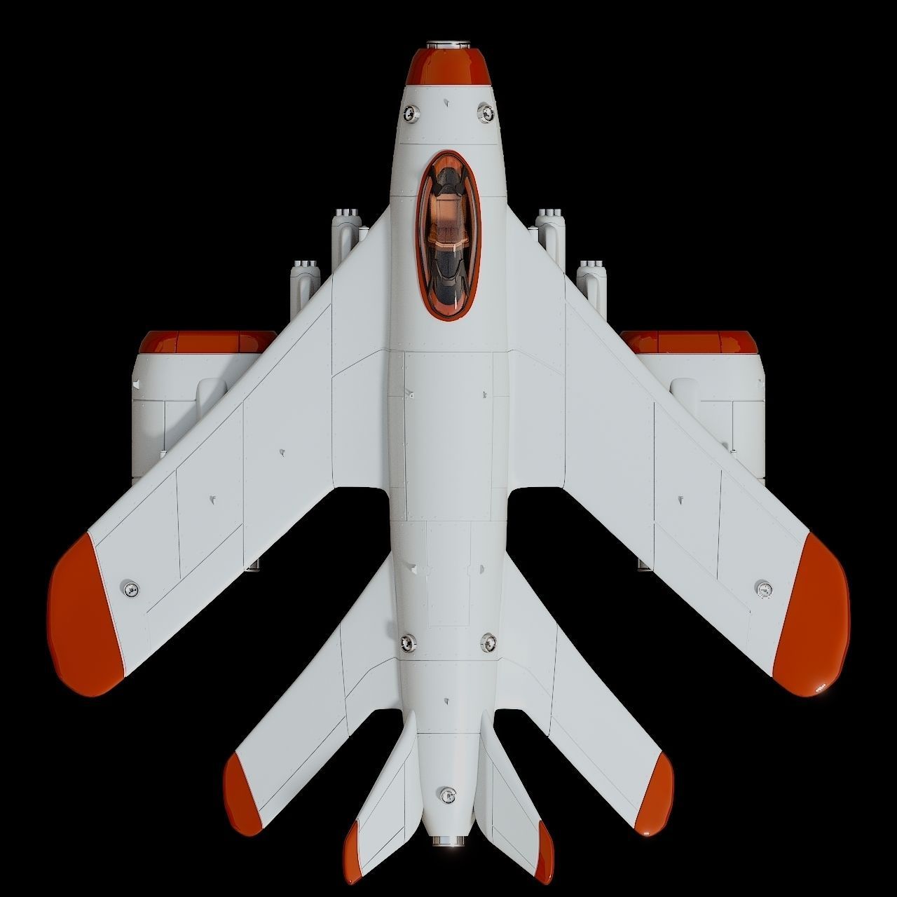 D-1 Space Superiority Fighter HD 3D model_7