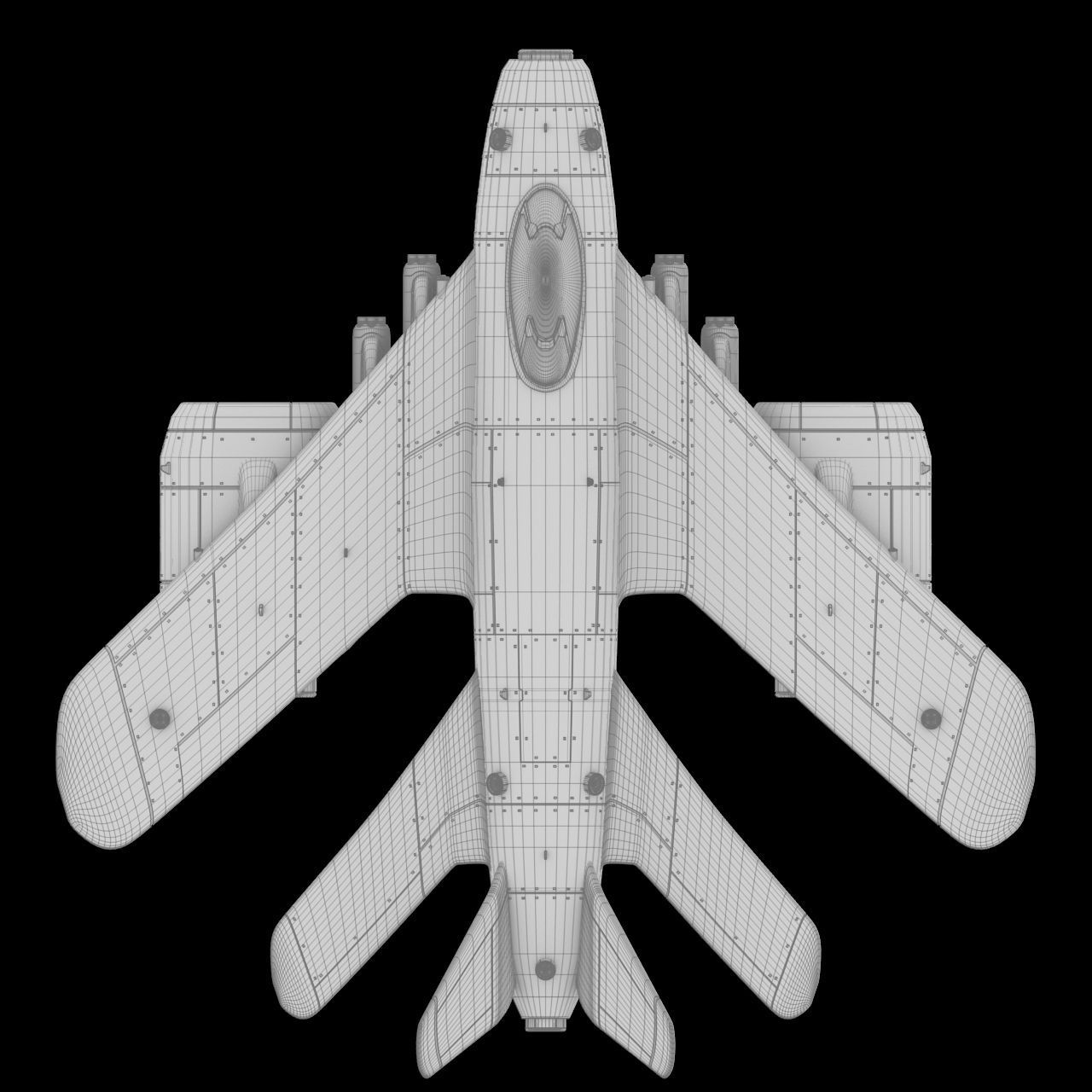 D-1 Space Superiority Fighter HD 3D model_9