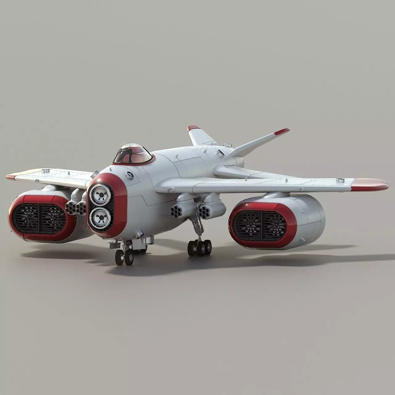 D-1 Space Superiority Fighter HD 3D model_0
