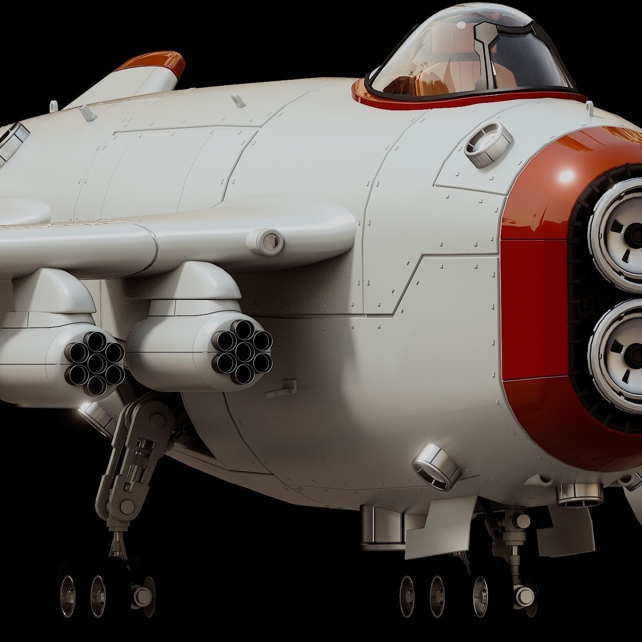 D-1 Space Superiority Fighter HD 3D model_13
