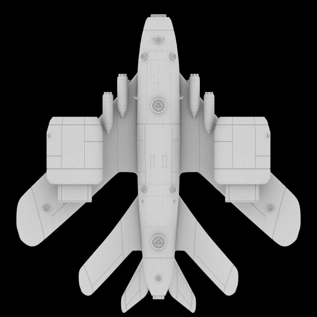 D-1 Space Superiority Fighter HD 3D model_11
