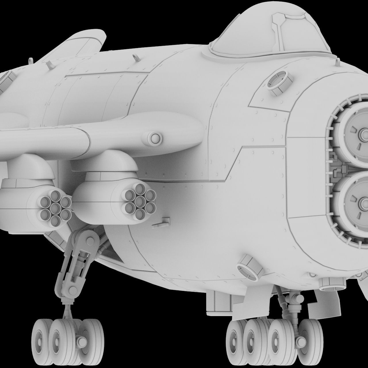 D-1 Space Superiority Fighter HD 3D model_14