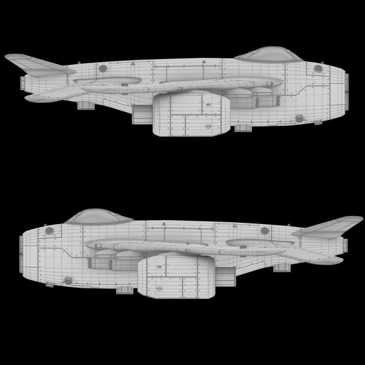 D-1 Space Superiority Fighter HD 3D model_6