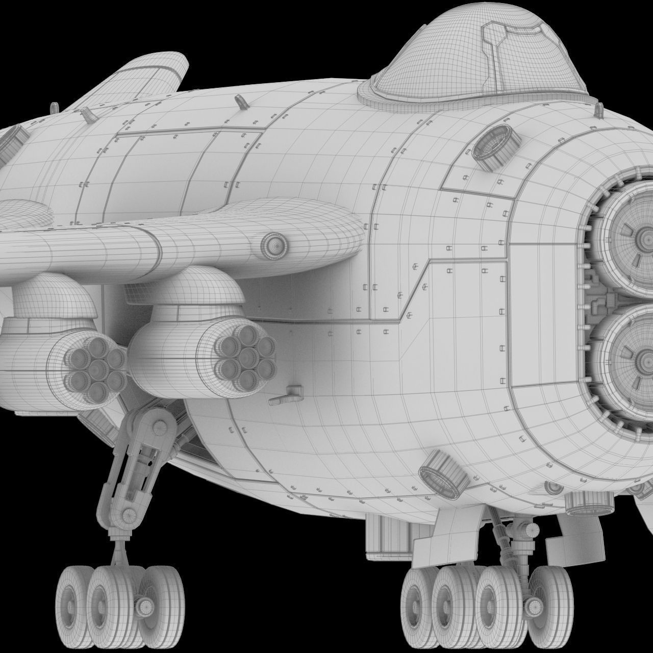 D-1 Space Superiority Fighter HD 3D model_15