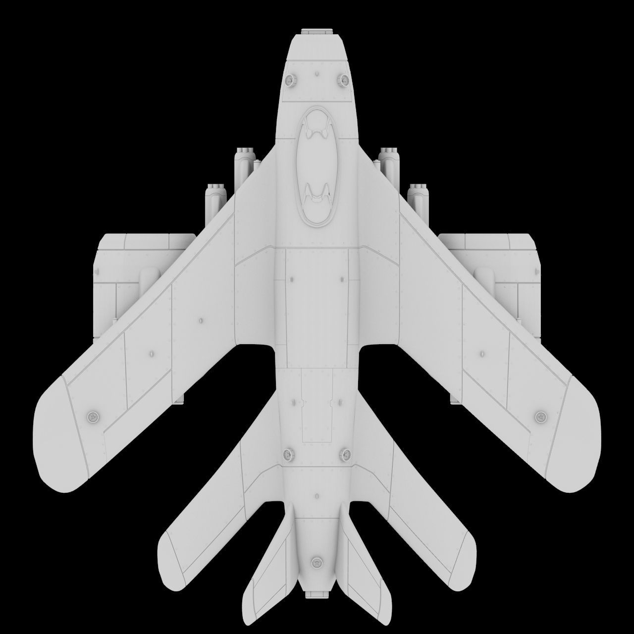 D-1 Space Superiority Fighter HD 3D model_8
