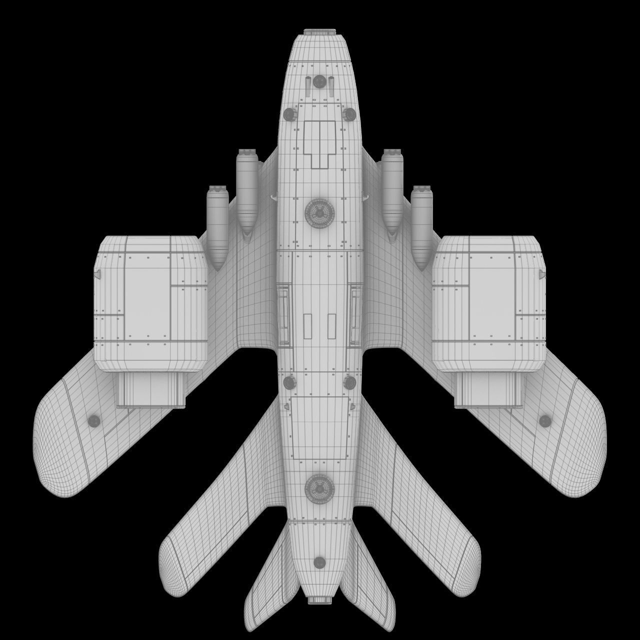 D-1 Space Superiority Fighter HD 3D model_12