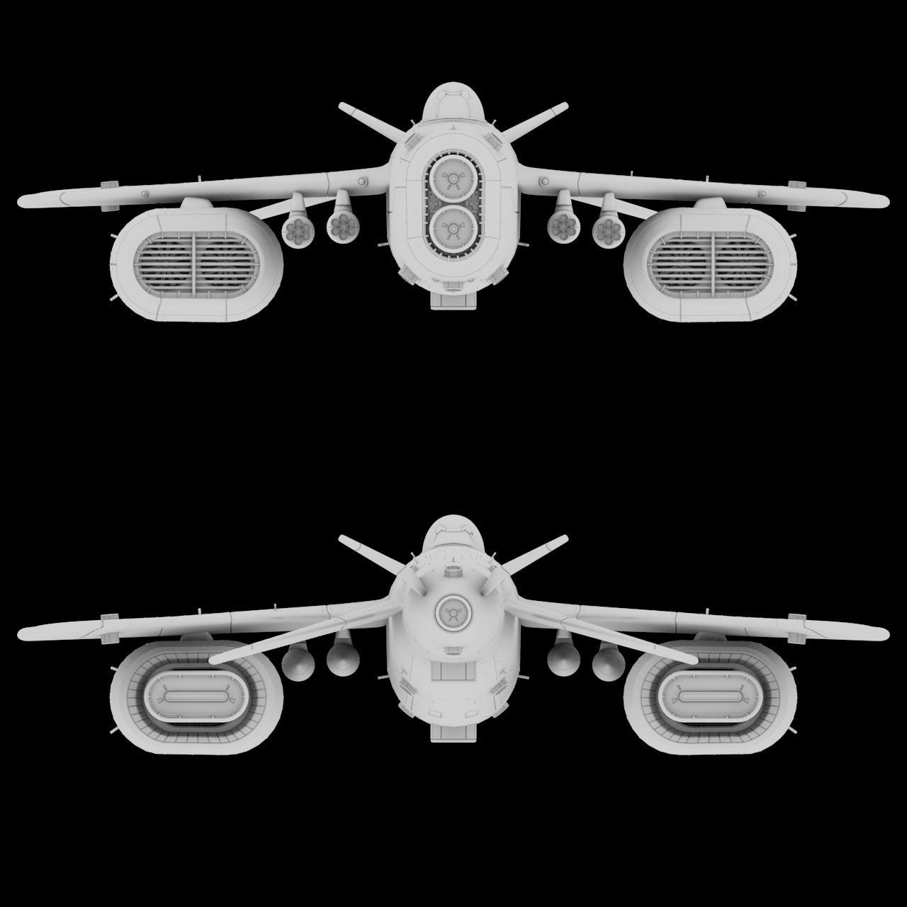 D-1 Space Superiority Fighter HD 3D model_2