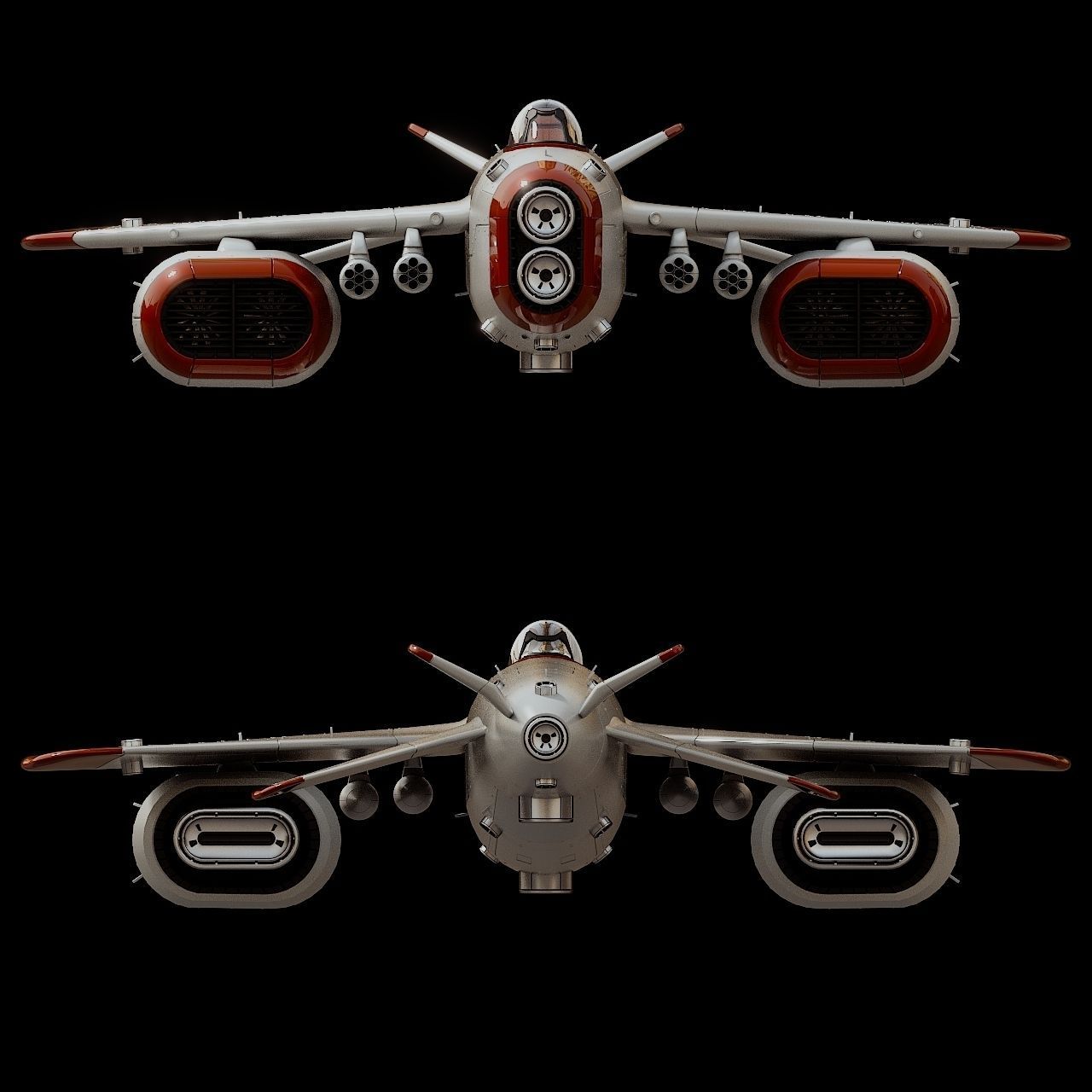 D-1 Space Superiority Fighter HD 3D model_1