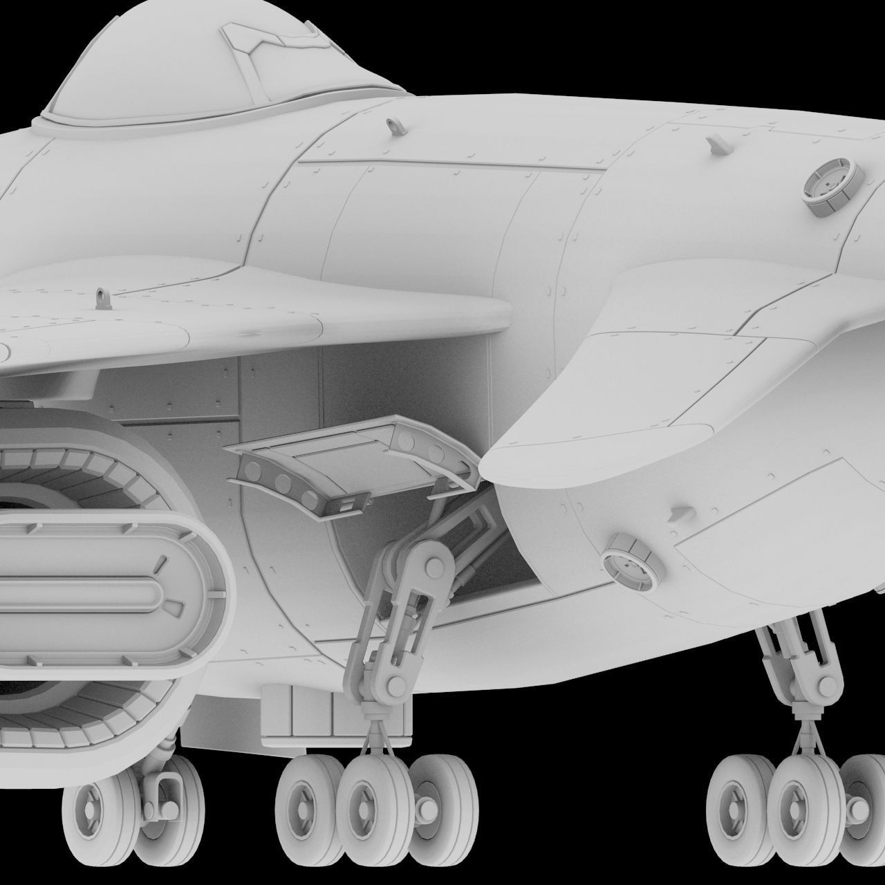 D-1 Space Superiority Fighter HD 3D model_17