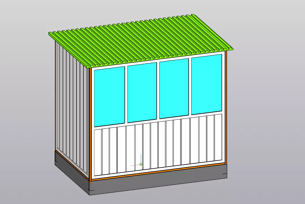 Modular Laboratory Cabin-Prefabricated Container Office 3D Model 3D model